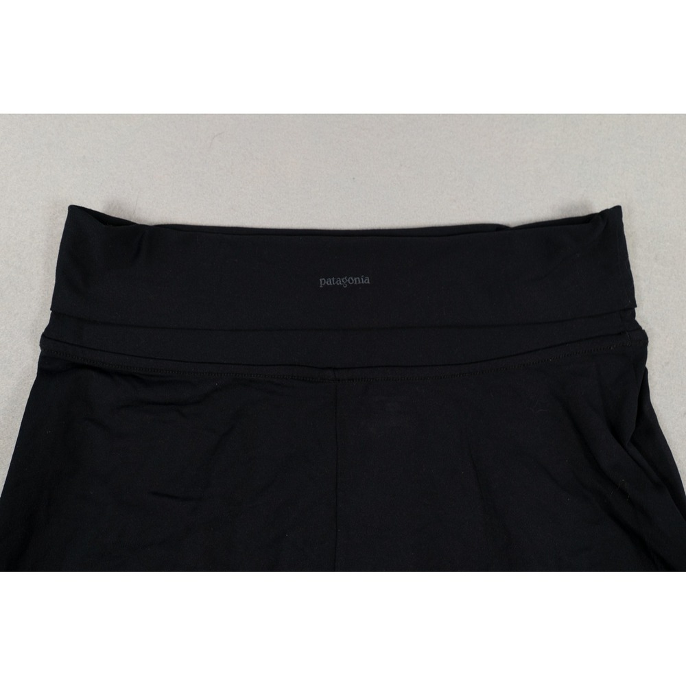 Patagonia Black A-Line Midi Skirt Women's Medium Stretch Pull On Travel Casual image 7